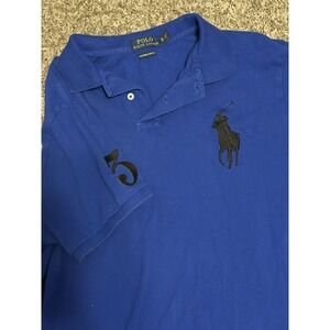 Polo Ralph Lauren Custom Slim Fit Polo Shirt Men's XL Navy Big Pony #3 Rugby